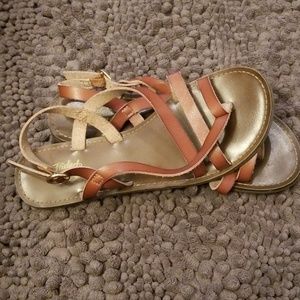 Brown strappy sandals